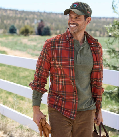 Men's Scotch Plaid Flannel Shirt, Slightly Fitted L.L.Bean Classic