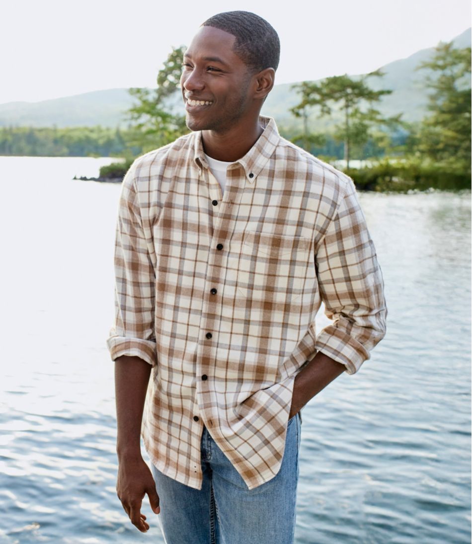 Men's Scotch Plaid Flannel Shirt, Slightly Fitted L.L.Bean Classic