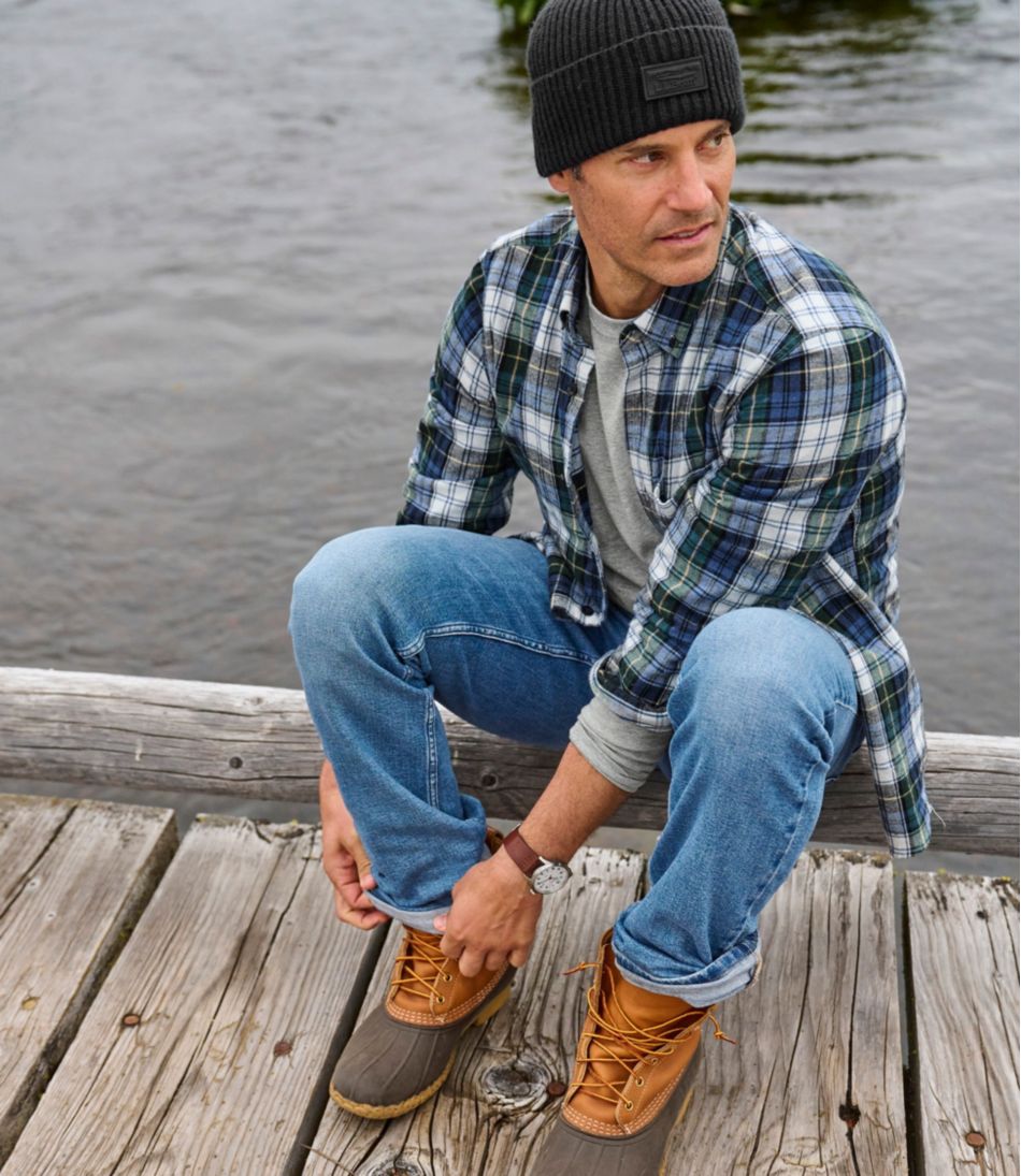 Men's Scotch Plaid Flannel Shirt, Slightly Fitted L.L.Bean Classic