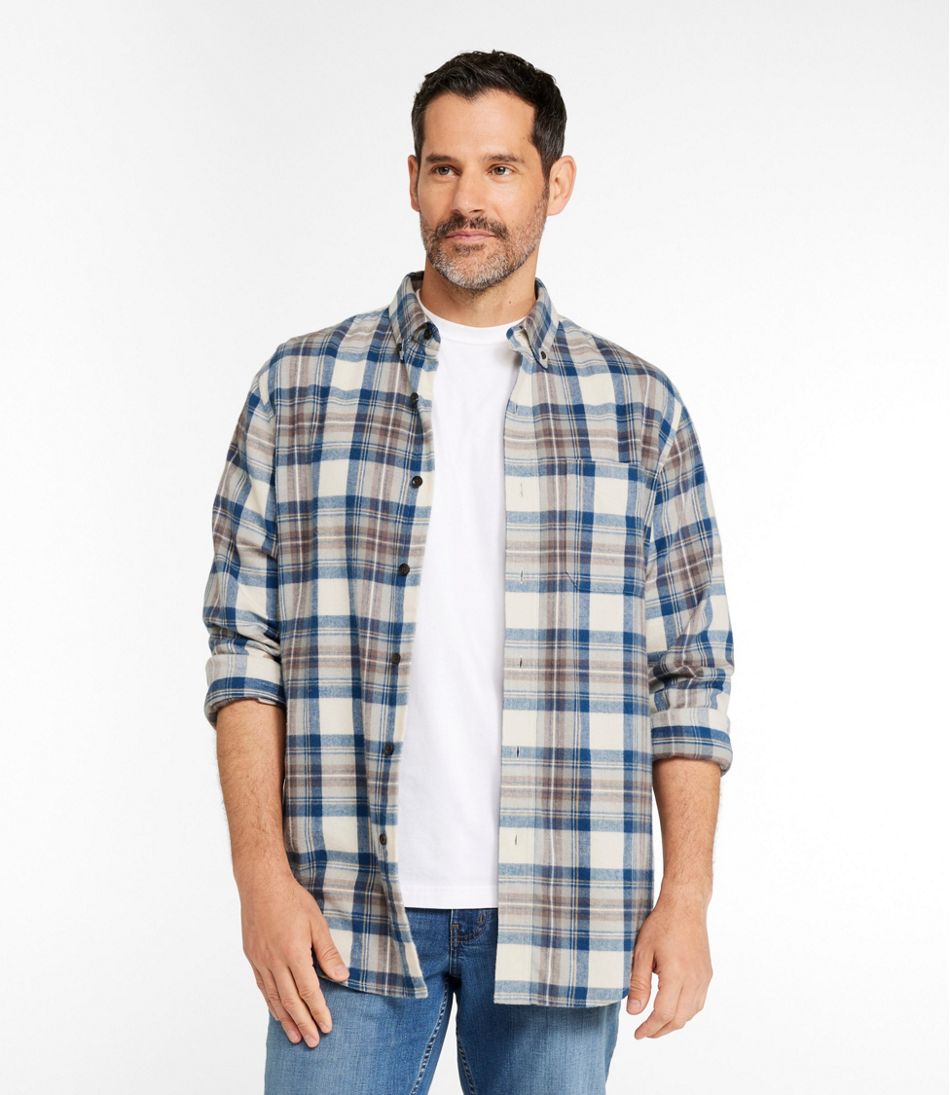 Men's Scotch Plaid Flannel Shirt, Slightly Fitted L.L.Bean Classic