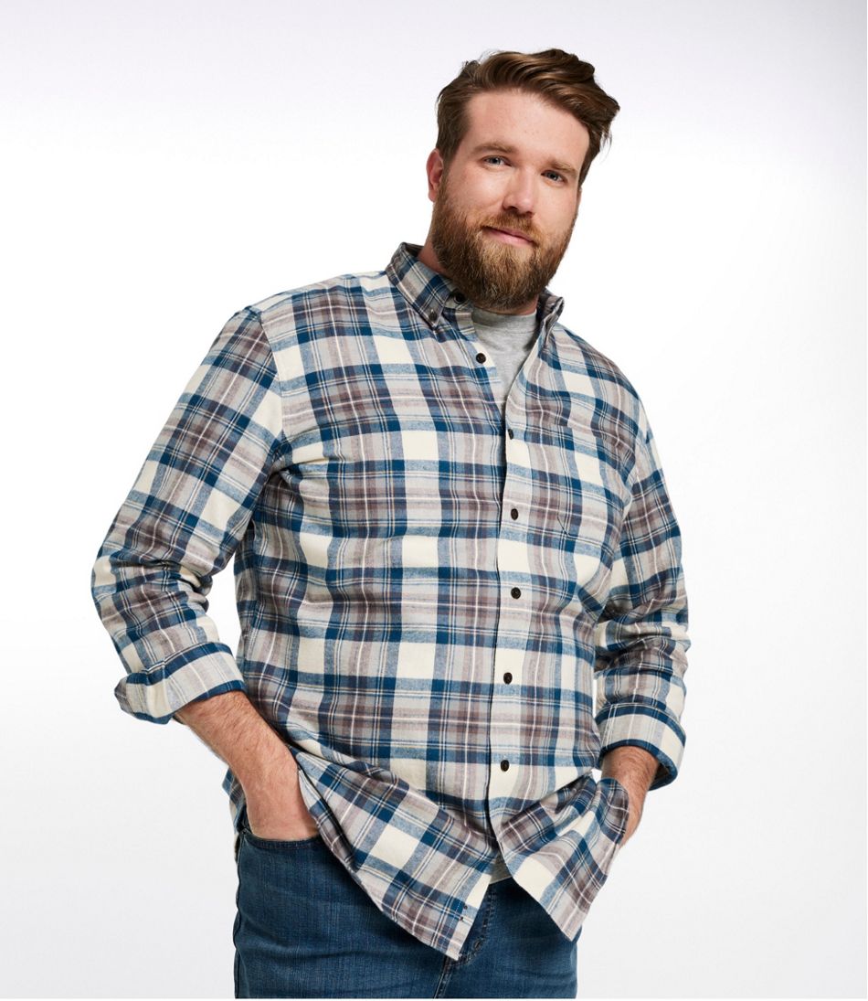 Men's Scotch Plaid Flannel Shirt, Slightly Fitted L.L.Bean Classic