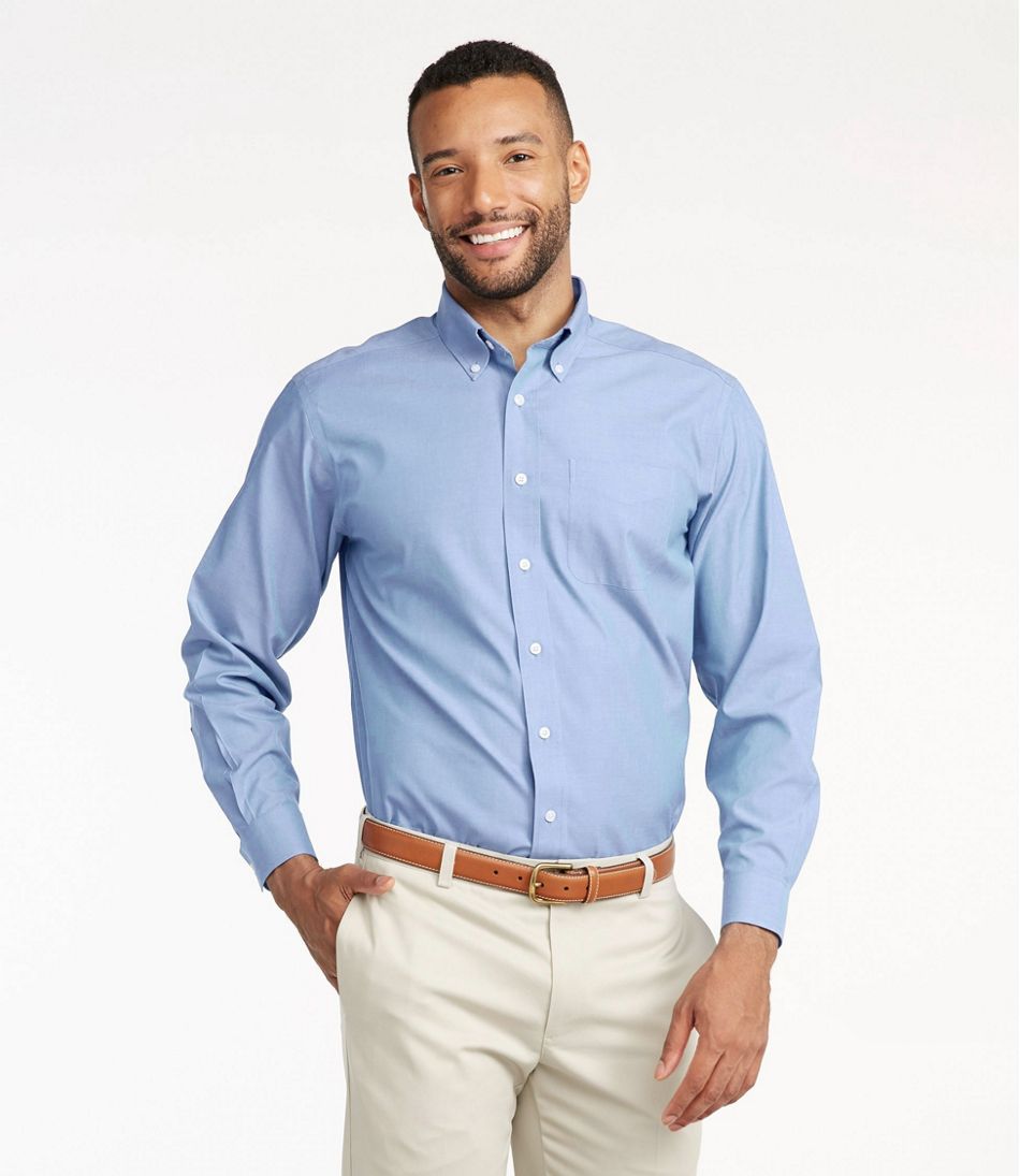Men's Wrinkle-Free Pinpoint Oxford Cloth Shirt, Traditional Fit L.L.Bean Everyday