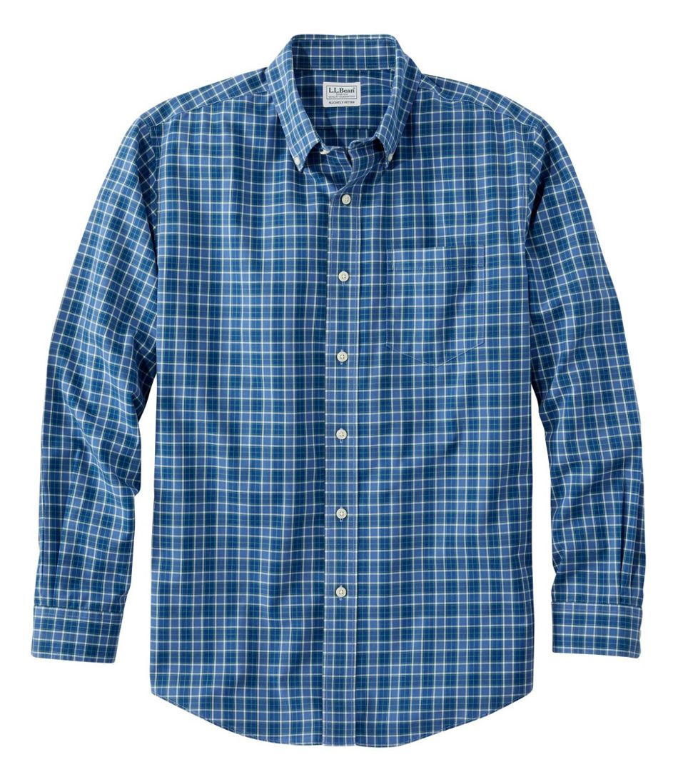 Men's Wrinkle-Free Kennebunk Sport Shirt, Slightly Fitted Check L.L.Bean Value