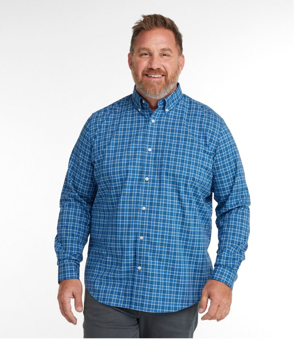 Men's Wrinkle-Free Kennebunk Sport Shirt, Slightly Fitted Check L.L.Bean Value