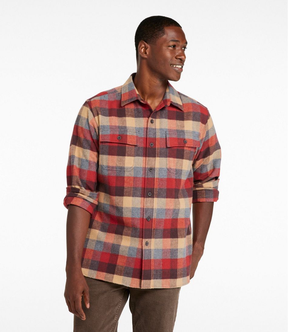 Men's Chamois Shirt, Traditional Fit, Plaid L.L.Bean New