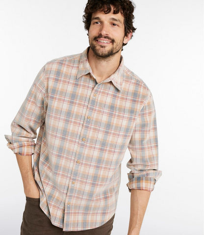 Men's Sunwashed Corduroy Shirt, Slightly Fitted Untucked Fit, Plaid L.L.Bean Featured