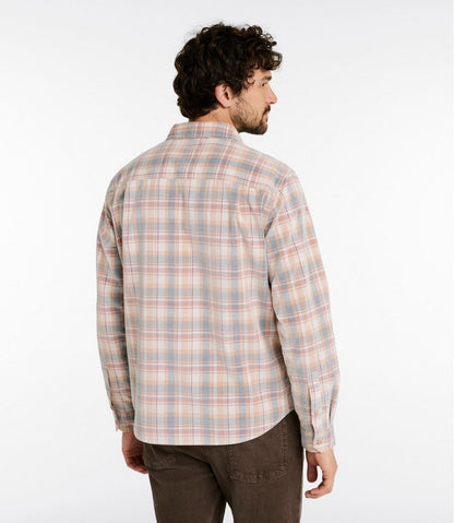 Men's Sunwashed Corduroy Shirt, Slightly Fitted Untucked Fit, Plaid L.L.Bean Featured