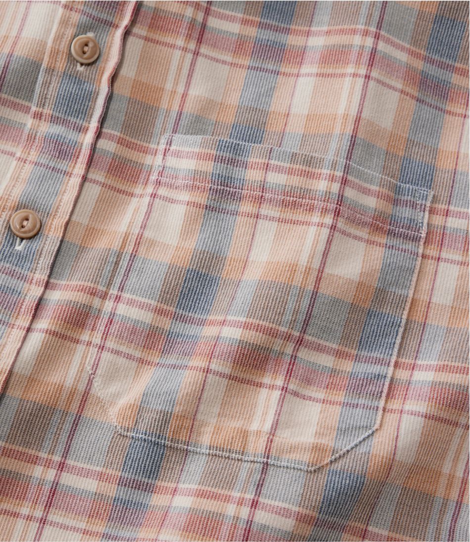 Men's Sunwashed Corduroy Shirt, Slightly Fitted Untucked Fit, Plaid L.L.Bean Featured
