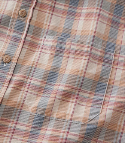 Men's Sunwashed Corduroy Shirt, Slightly Fitted Untucked Fit, Plaid L.L.Bean Featured