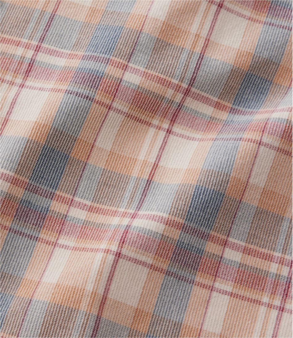 Men's Sunwashed Corduroy Shirt, Slightly Fitted Untucked Fit, Plaid L.L.Bean Featured