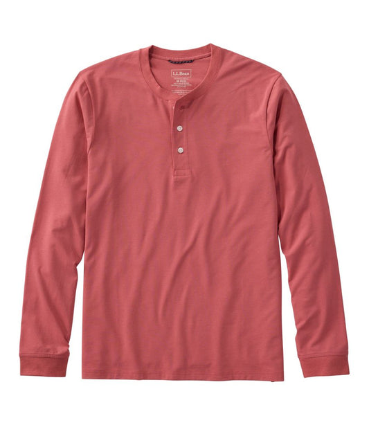 Men's Comfort Stretch Performance® Pima Tee, Long-Sleeve Henley L.L.Bean Trending