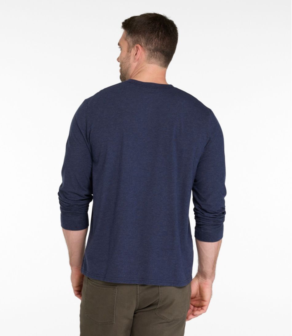 Men's Comfort Stretch Performance® Pima Tee, Long-Sleeve Henley L.L.Bean Trending