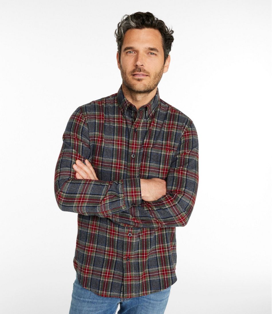 Men's Scotch Plaid Flannel Shirt, Slim Fit L.L.Bean Top Pick