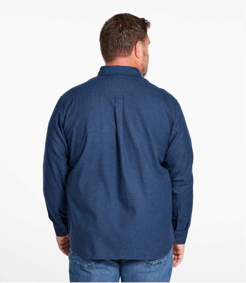 Men's Brushed Jaspé Twill Shirt, Traditional Untucked Fit L.L.Bean Recommended