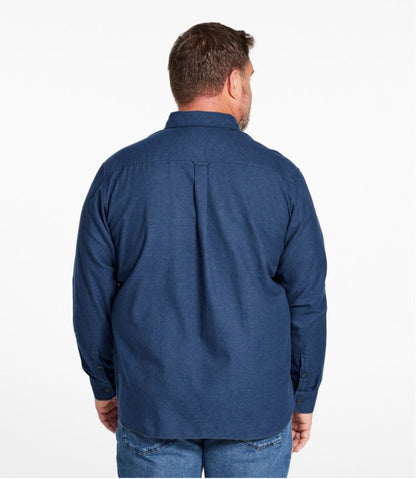 Men's Brushed Jaspé Twill Shirt, Traditional Untucked Fit L.L.Bean Recommended