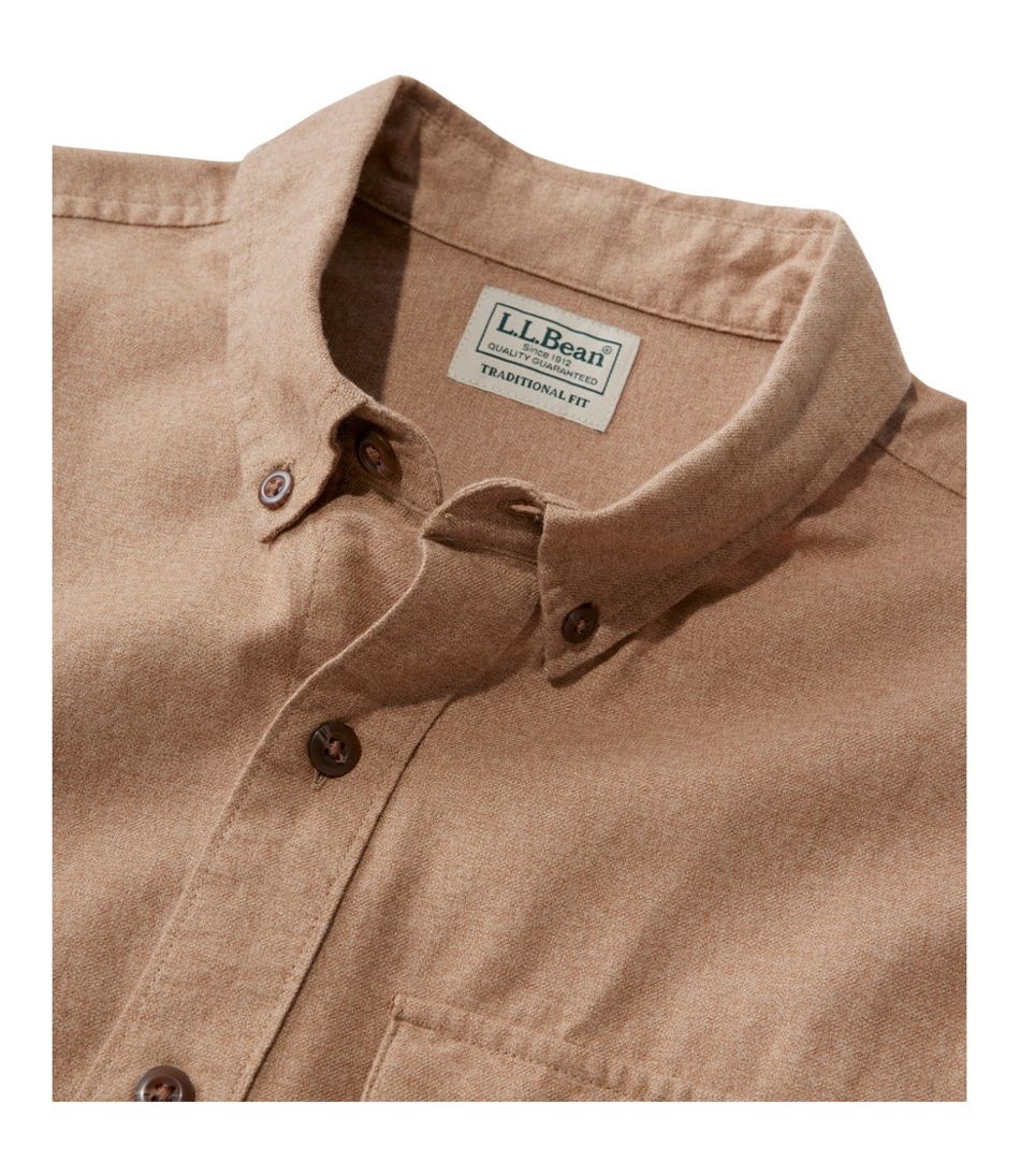 Men's Brushed Jaspé Twill Shirt, Traditional Untucked Fit L.L.Bean Recommended
