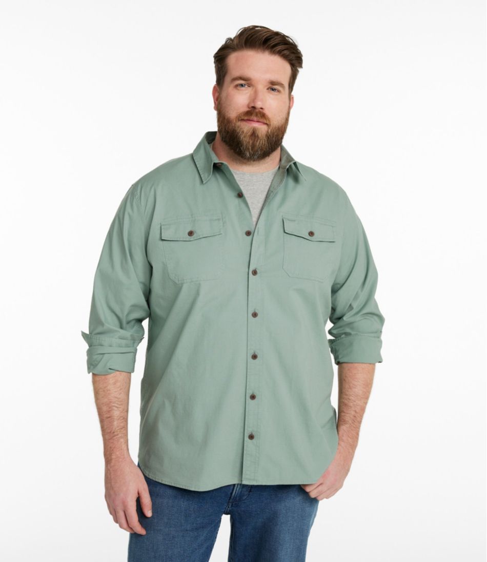 Men's Riverton Ripstop Shirt, Long-Sleeve, Traditional Untucked Fit L.L.Bean Classic