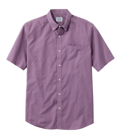 Men's Wrinkle-Free Kennebunk Sport Shirt, Traditional Fit Short-Sleeve Check L.L.Bean Essential