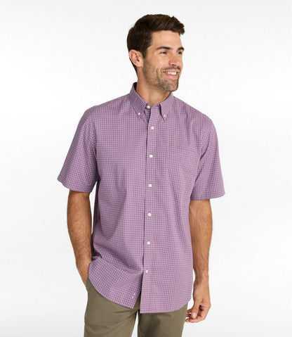 Men's Wrinkle-Free Kennebunk Sport Shirt, Traditional Fit Short-Sleeve Check L.L.Bean Essential