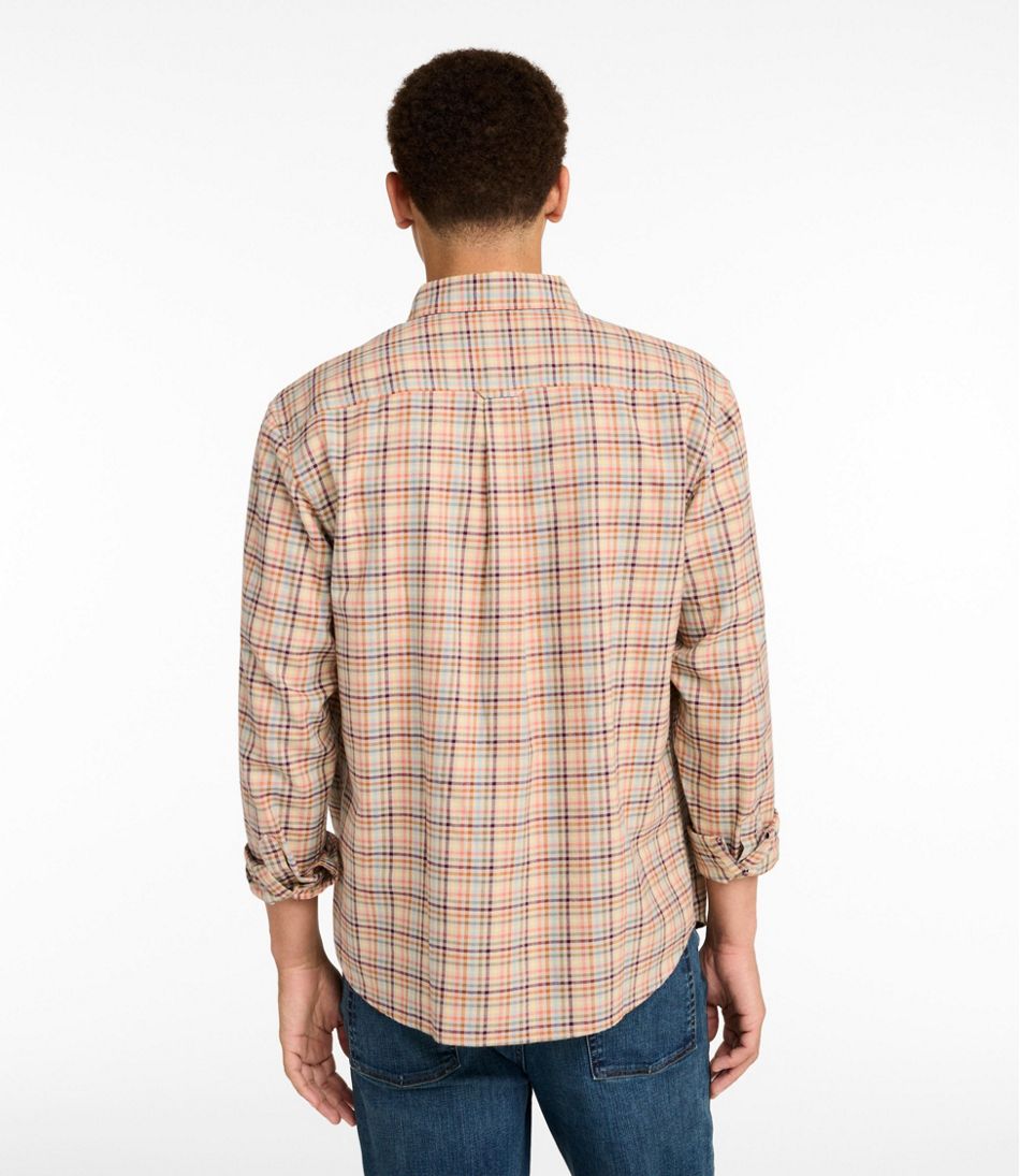 Men's Brushed Jaspé Twill Shirt, Plaid, Traditional Untucked Fit L.L.Bean Everyday