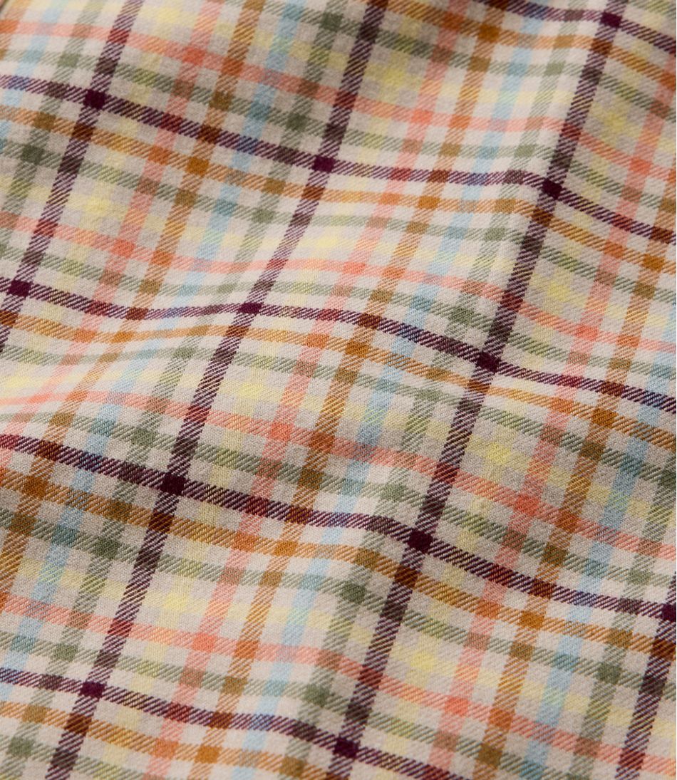 Men's Brushed Jaspé Twill Shirt, Plaid, Traditional Untucked Fit L.L.Bean Everyday