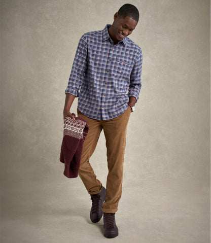Men's Brushed Jaspé Twill Shirt, Plaid, Traditional Untucked Fit L.L.Bean Everyday