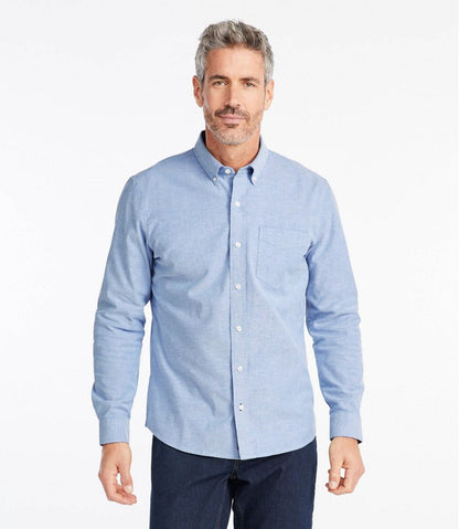 Men's Comfort Stretch® Oxford Shirt, Slightly Fitted Untucked Fit L.L.Bean Popular