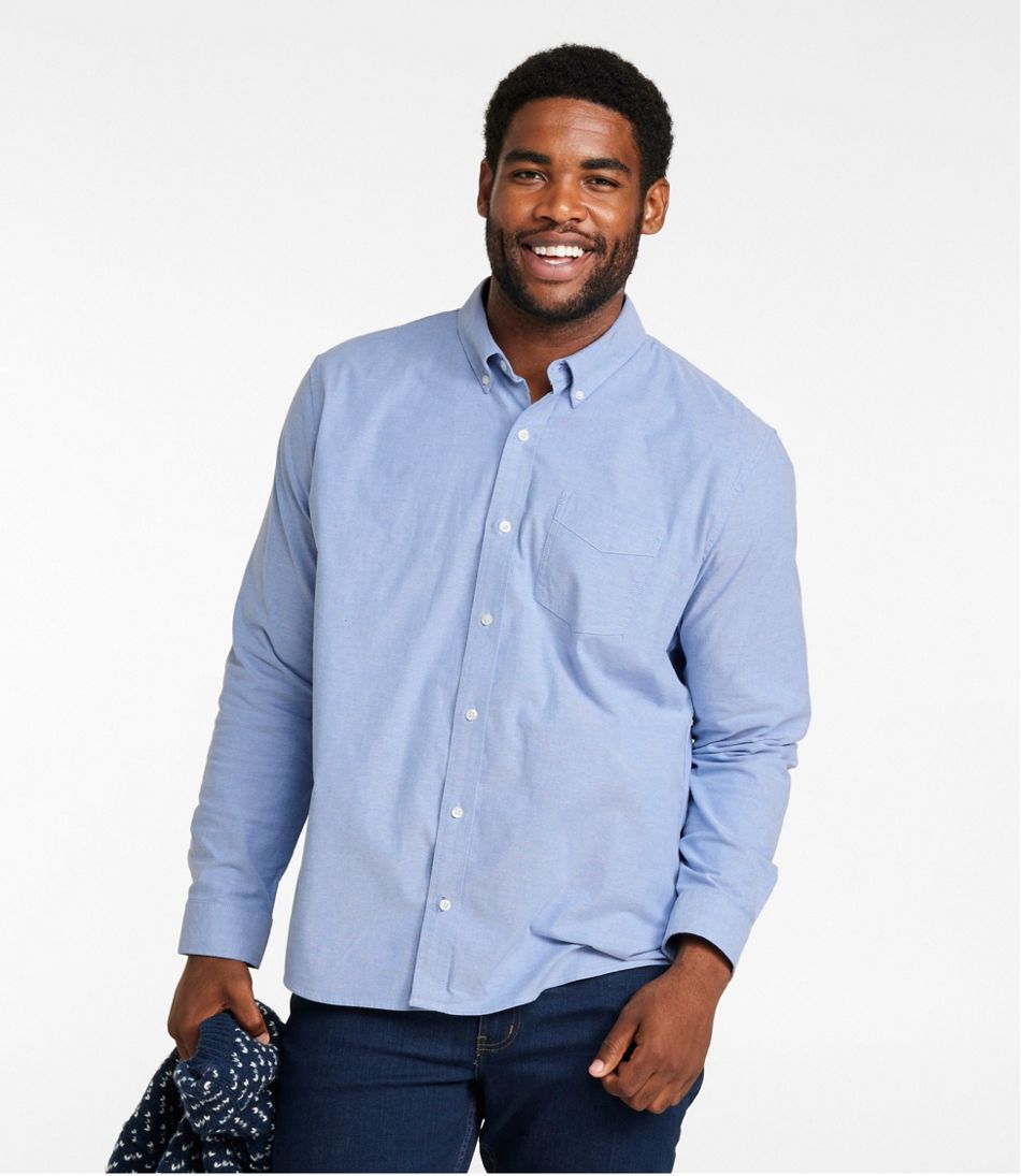 Men's Comfort Stretch® Oxford Shirt, Slightly Fitted Untucked Fit L.L.Bean Popular