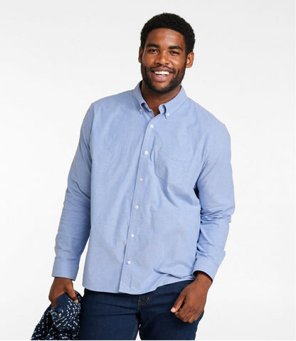 Men's Comfort Stretch® Oxford Shirt, Slightly Fitted Untucked Fit L.L.Bean Popular