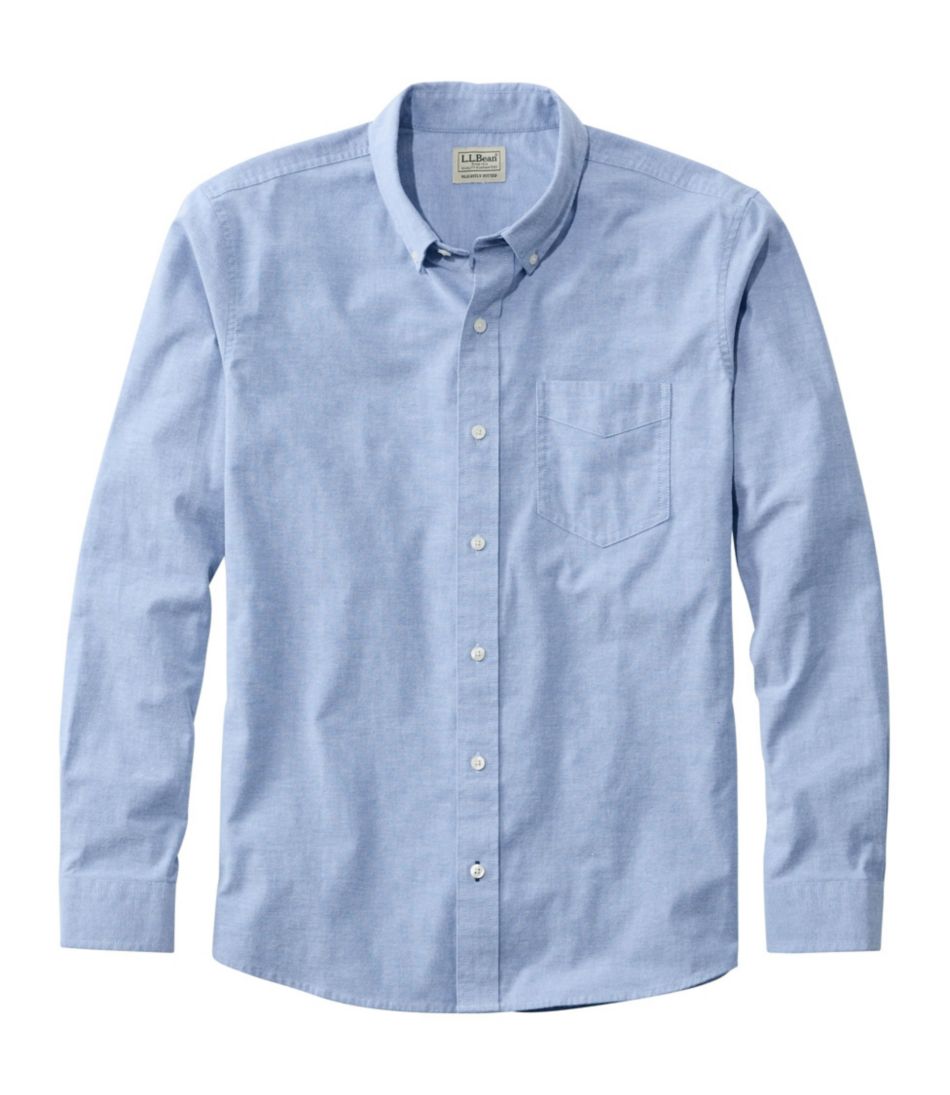Men's Comfort Stretch® Oxford Shirt, Slightly Fitted Untucked Fit L.L.Bean Popular
