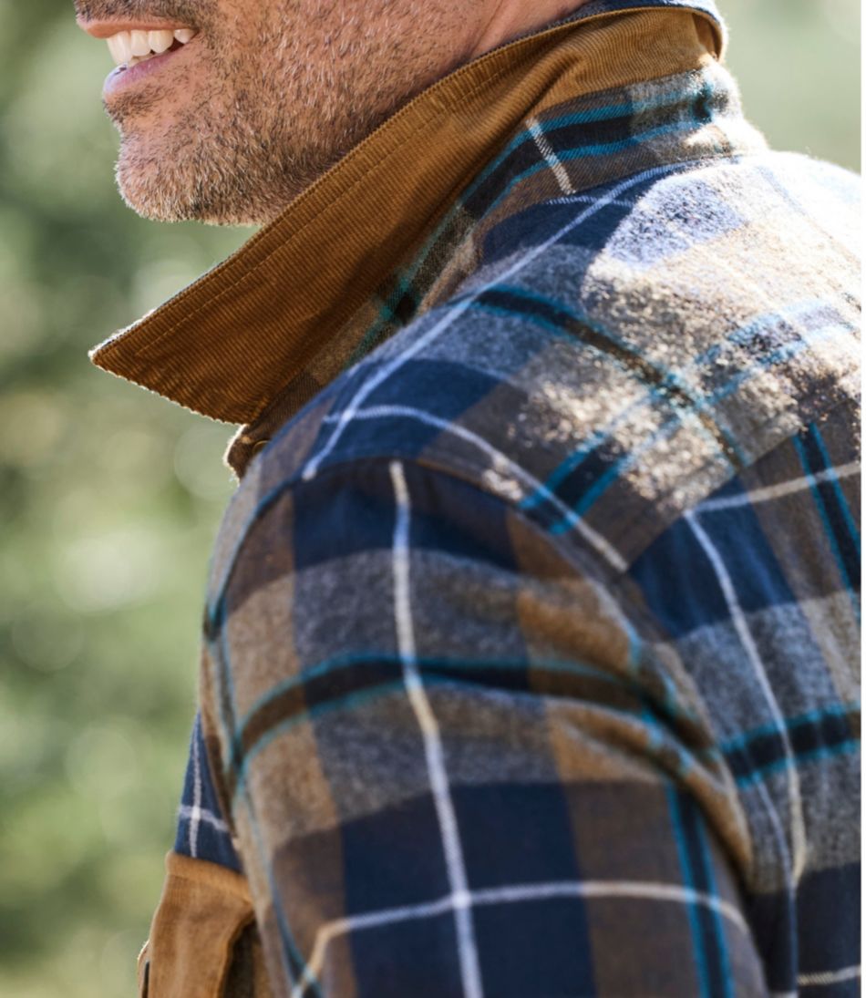 Men's Scotch Plaid Flannel Shirt, Snap-Front, Slightly Fitted Untucked Fit L.L.Bean Trending