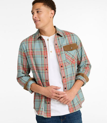 Men's Scotch Plaid Flannel Shirt, Snap-Front, Slightly Fitted Untucked Fit L.L.Bean Trending