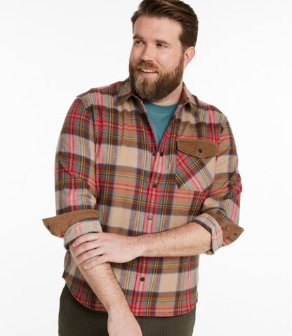 Men's Scotch Plaid Flannel Shirt, Snap-Front, Slightly Fitted Untucked Fit L.L.Bean Trending