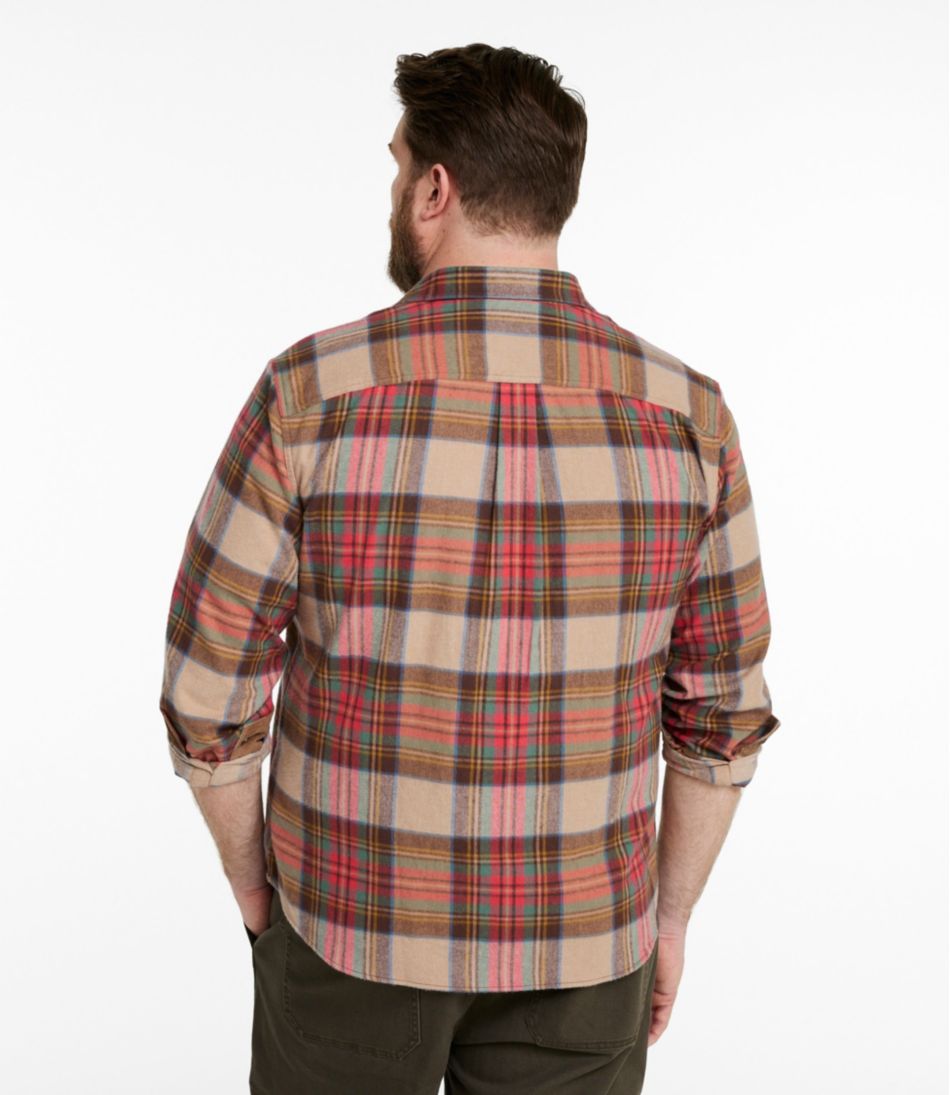 Men's Scotch Plaid Flannel Shirt, Snap-Front, Slightly Fitted Untucked Fit L.L.Bean Trending
