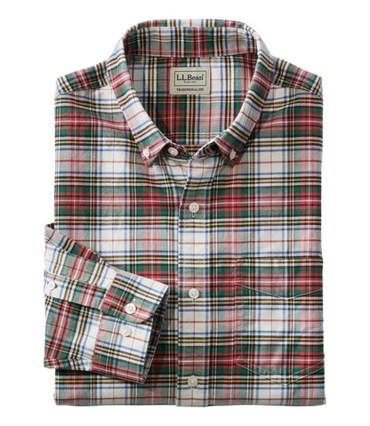 Men's Comfort Stretch® Oxford Shirt, Traditional Untucked Fit, Plaid L.L.Bean Best Seller