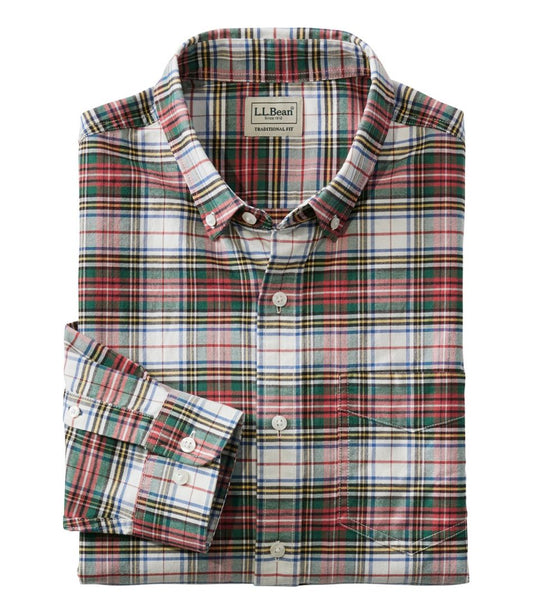 Men's Comfort Stretch® Oxford Shirt, Traditional Untucked Fit, Plaid L.L.Bean Best Seller