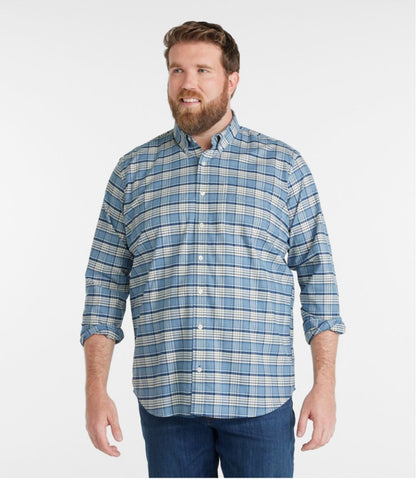 Men's Comfort Stretch® Oxford Shirt, Traditional Untucked Fit, Plaid L.L.Bean Best Seller