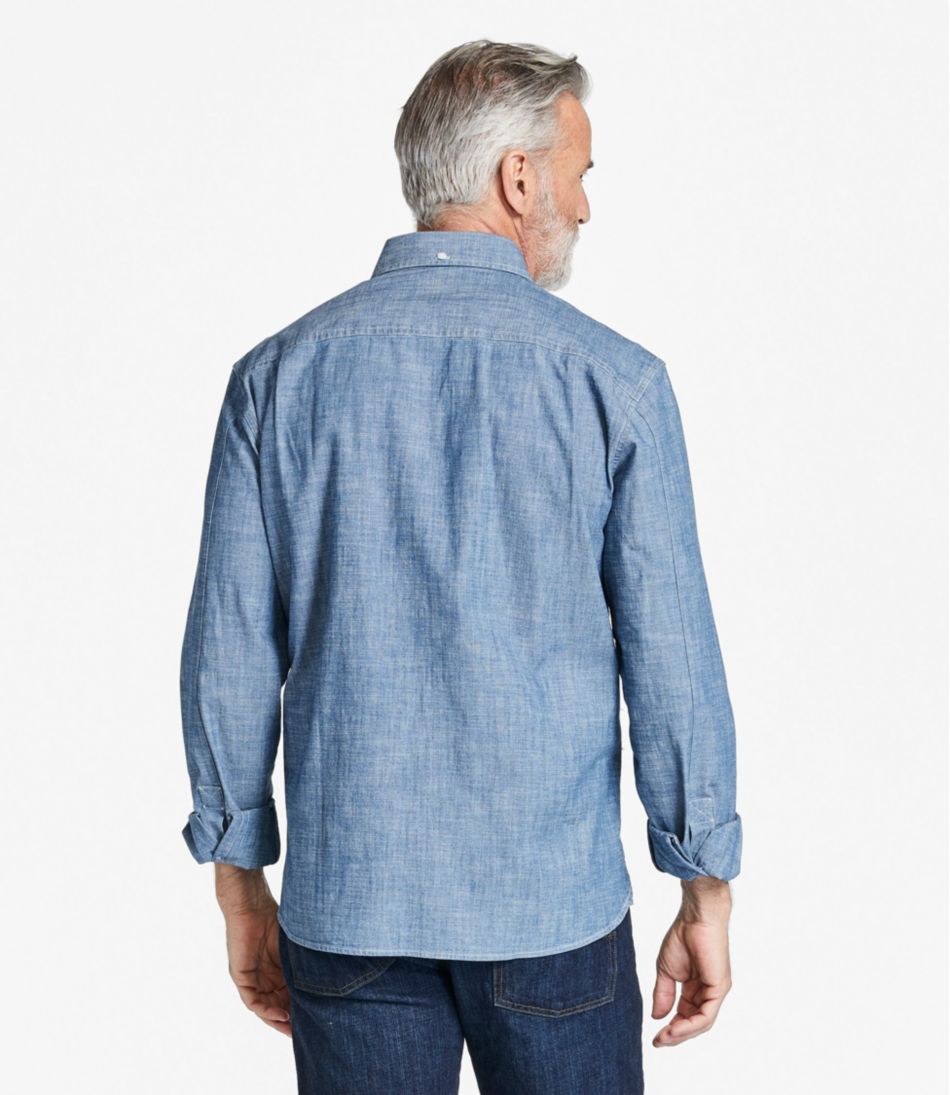 Men's Comfort Stretch® Chambray Shirt, Traditional Untucked Fit, Long-Sleeve L.L.Bean Top Pick