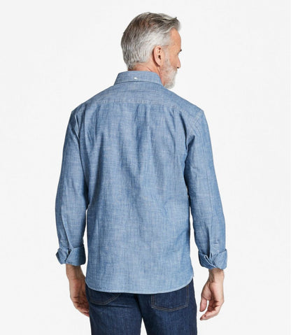 Men's Comfort Stretch® Chambray Shirt, Traditional Untucked Fit, Long-Sleeve L.L.Bean Top Pick