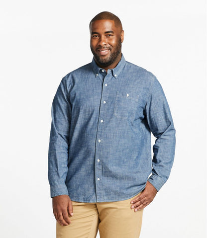 Men's Comfort Stretch® Chambray Shirt, Traditional Untucked Fit, Long-Sleeve L.L.Bean Top Pick