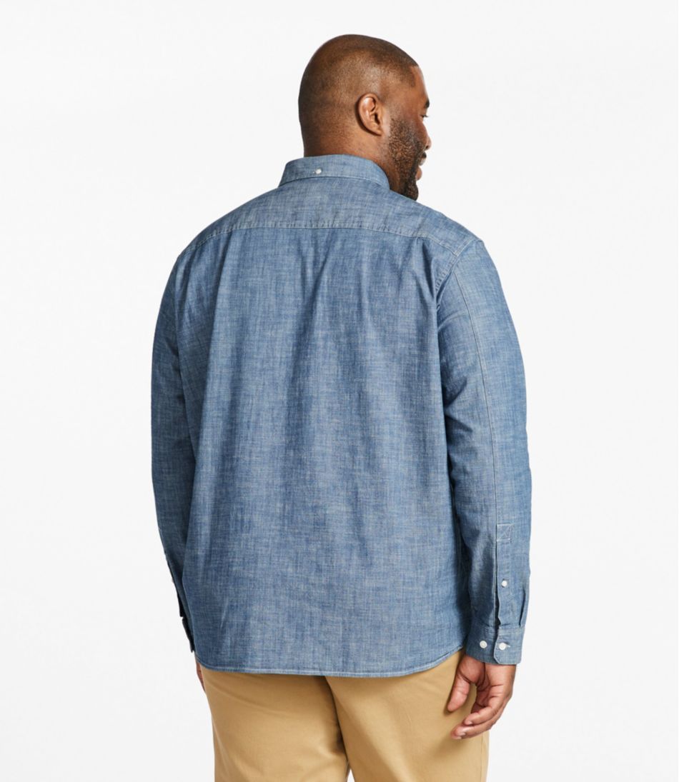 Men's Comfort Stretch® Chambray Shirt, Traditional Untucked Fit, Long-Sleeve L.L.Bean Top Pick