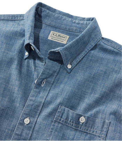 Men's Comfort Stretch® Chambray Shirt, Traditional Untucked Fit, Long-Sleeve L.L.Bean Top Pick