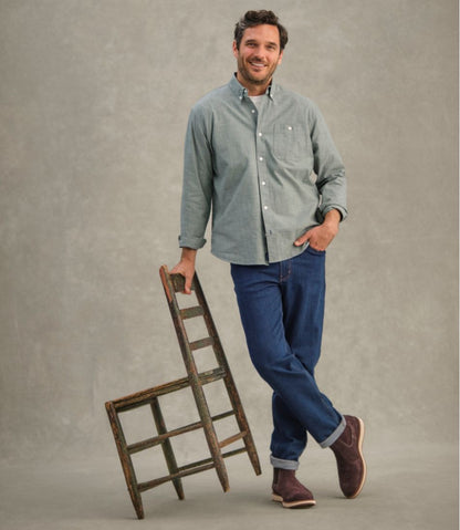 Men's Comfort Stretch® Chambray Shirt, Traditional Untucked Fit, Long-Sleeve L.L.Bean Top Pick