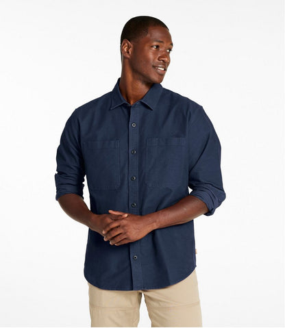 Men's Bean's Moleskin Shirt, Slightly Fitted Untucked Fit L.L.Bean Recommended