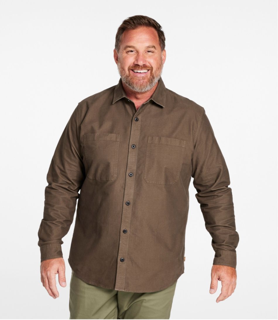 Men's Bean's Moleskin Shirt, Slightly Fitted Untucked Fit L.L.Bean Recommended