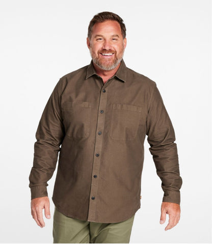 Men's Bean's Moleskin Shirt, Slightly Fitted Untucked Fit L.L.Bean Recommended