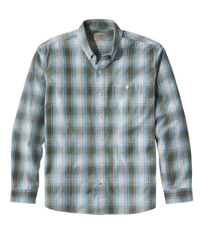 Men's Comfort Stretch® Chambray Shirt, Traditional Untucked Fit, Long-Sleeve, Print L.L.Bean Everyday