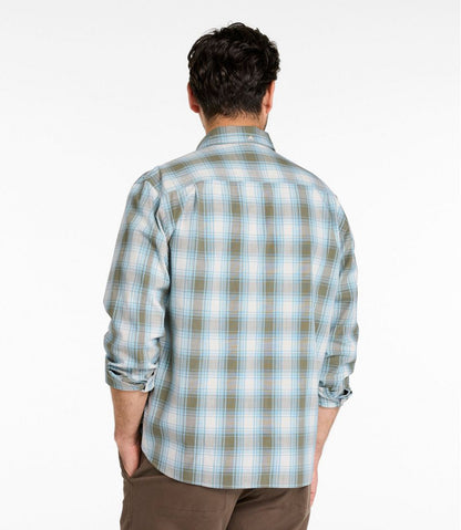 Men's Comfort Stretch® Chambray Shirt, Traditional Untucked Fit, Long-Sleeve, Print L.L.Bean Everyday