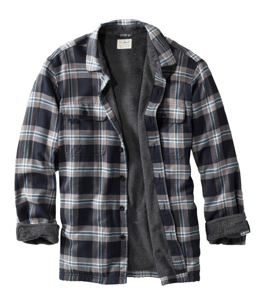 Men's Fleece-Lined Flannel Shirt, Traditional Fit L.L.Bean Premium