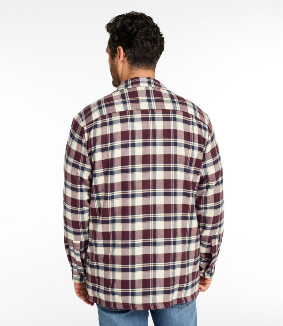 Men's Fleece-Lined Flannel Shirt, Traditional Fit L.L.Bean Premium